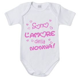 Body neonato personalizzato con nome Nonna - Idea Regalo Festa dei Nonni