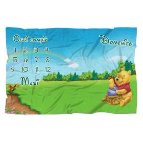 Coperta calendario complimese neonato personalizzata con nome Simba 